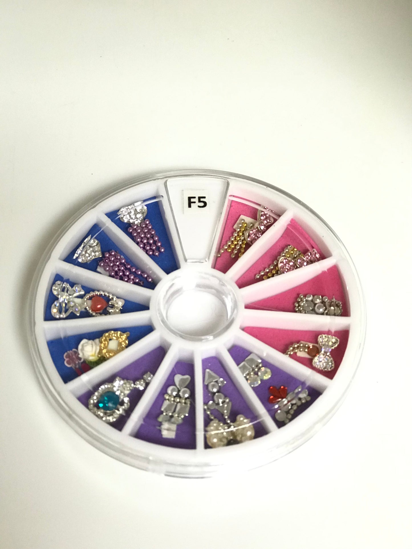 Mix Design and 3D alloy diamond nail charm metal crystal rhinestone nail art | F 5 | - CM Nails & Beauty Supply