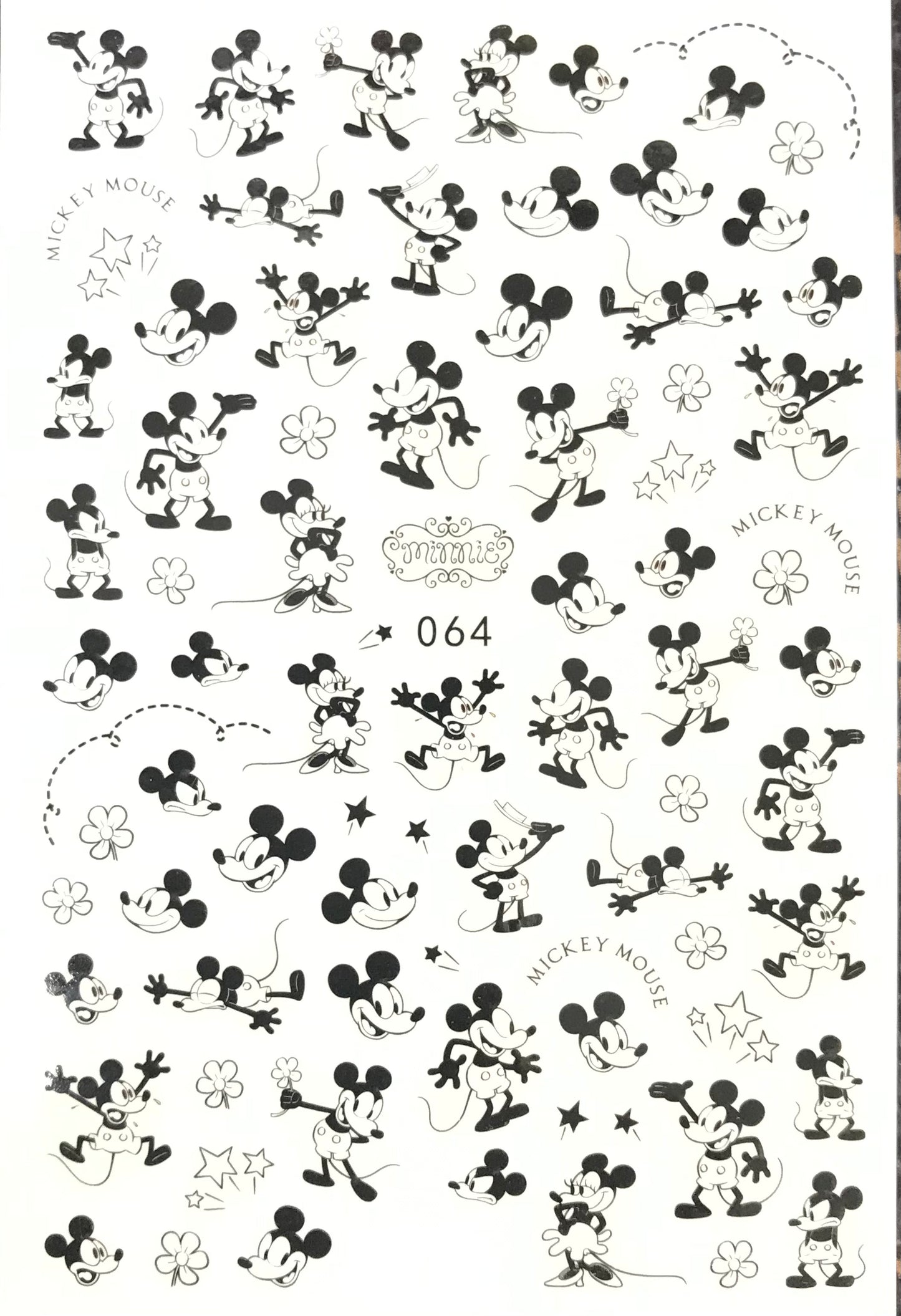 Nail Stickers 064 Micky Mouse- Black - CM Nails & Beauty Supply
