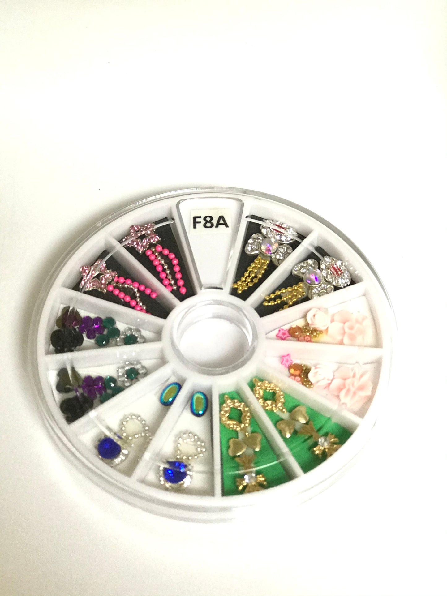 Mix Design 3D alloy diamond nail charm metal crystal rhinestone nail art | F 8A | - CM Nails & Beauty Supply