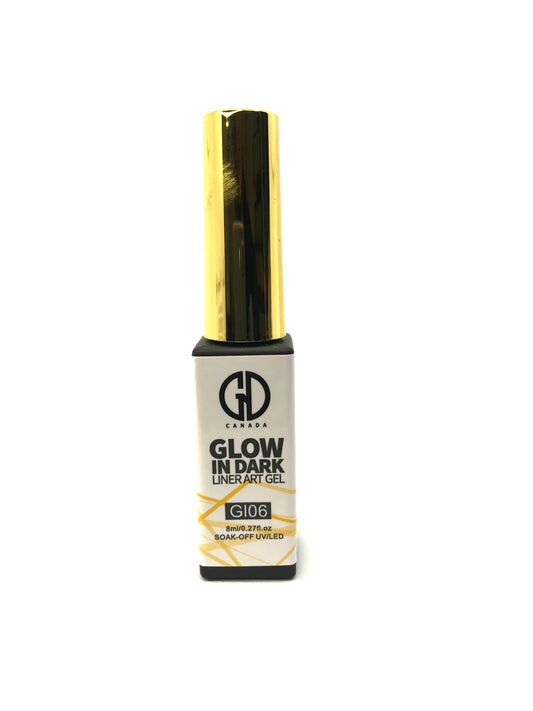Nail Art Liner Gel | Glow inThe Dark | GND Canada 06 | 0.27 Oz - CM Nails & Beauty Supply