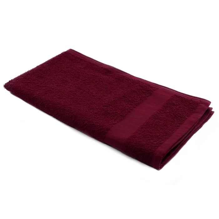 Burgundy pedicure towels and salon towels 16x26 inch pack of 12 for nail techs and salons