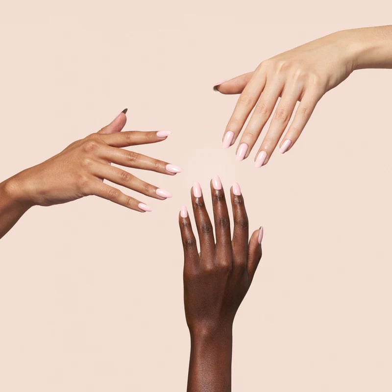 Three hands of different skin tones showing nail polish 04 Marshmellow | Bio Seaweed Gel - CM Nails & Beauty Supply