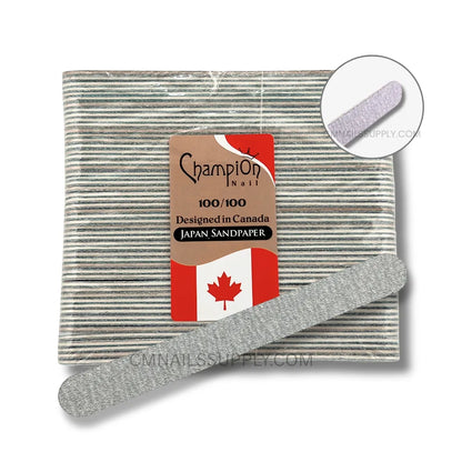 Mini Nail File Zebra Round 100/100 Grit (50 Pack)