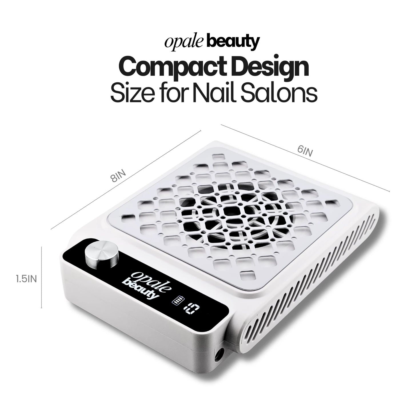 Opale Beauty Nail Dust Collector - Cordless Professional Desk Vacuum