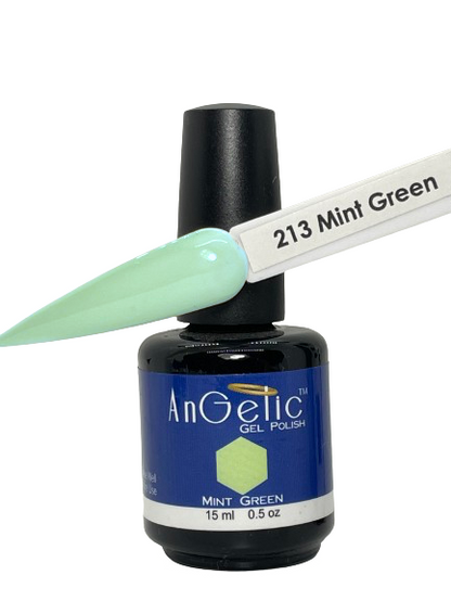 AnGelic Gel Polish 0.5 oz - 213 Mint Green - CM Nails & Beauty Supply