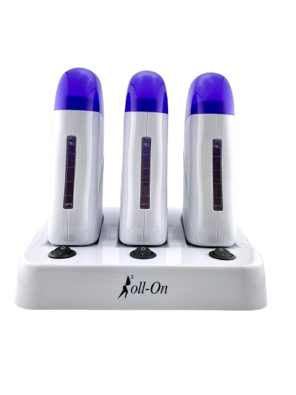 Purple Triple Dock Waxing Heaters | VGEBY® Cartridge Wax Depilatory Roller Warmer - CM Nails & Beauty Supply