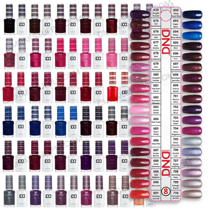 DND Gel Polish Set Collection #8 | 36 Gel & Lacquer Duo Shades (#674-710)