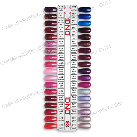 DND Gel Polish Set Collection #8 | 36 Gel & Lacquer Duo Shades (#674-710)
