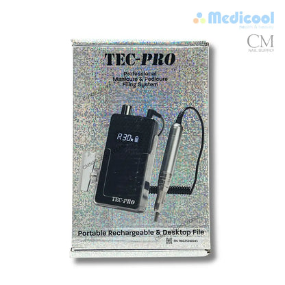 Medicool Tec Pro 30K Brushless Nail Drill | Professional Cordless E-File for Gel Nails, Acrylic & Pedicure