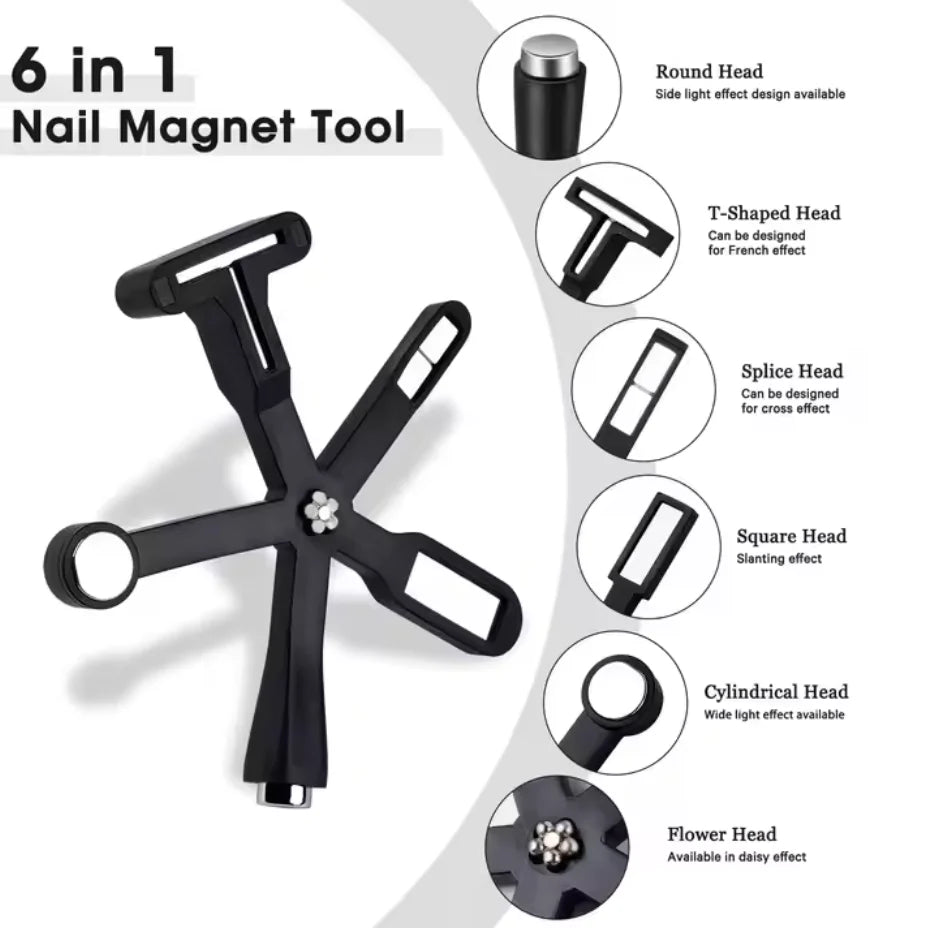6-IN-1 Cat Eye Magnet for Gel Polish - CM Nails & Beauty Supply