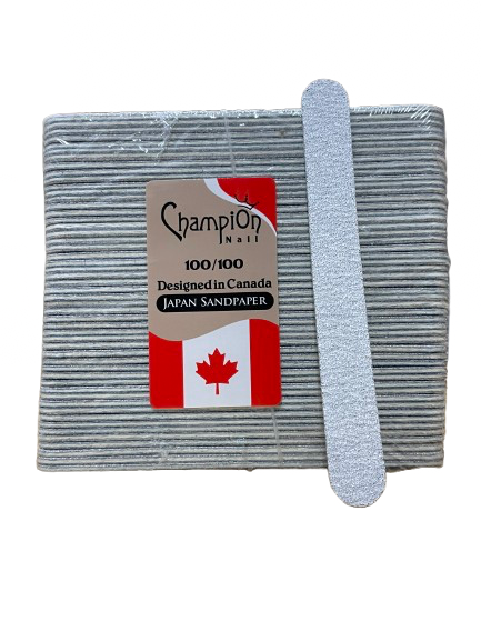 Mini Nail File - Champion Disposable | Zebra 100/100 Grit (50 Pcs) | - CM Nails & Beauty Supply