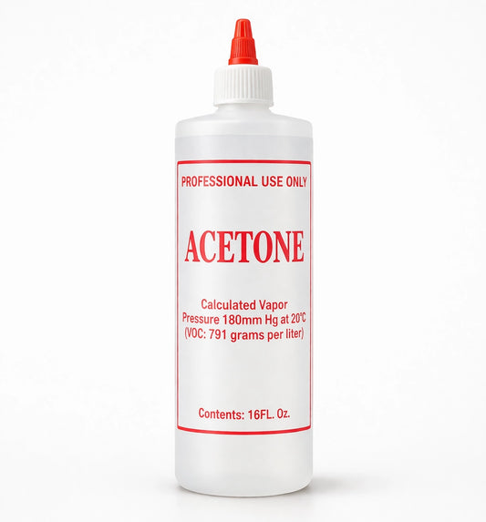 Acetone (100%) - 16 Oz - Nail Polish Remover - CM Nails & Beauty Supply