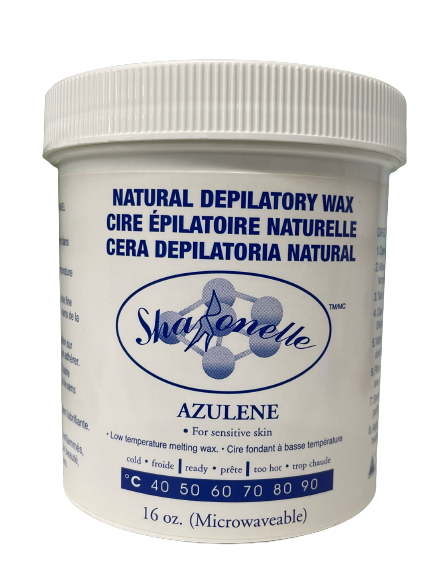 Natural Soft Wax - Azulene | Sensitive Skin | Sharonelle | 18 Oz | 16 Oz |Case 24 |