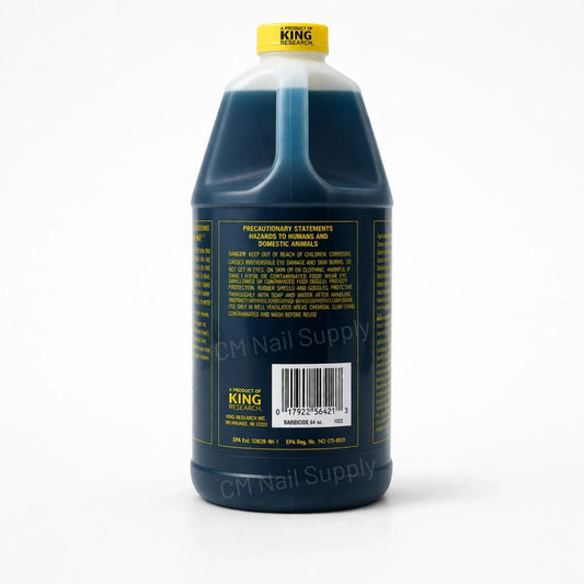 Barbicide Bottle Half Gallon on white background back label