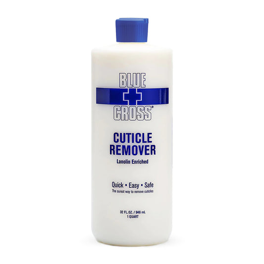 Blue Cross Cuticle Remover lanolin cuticle care bottle for nail prep