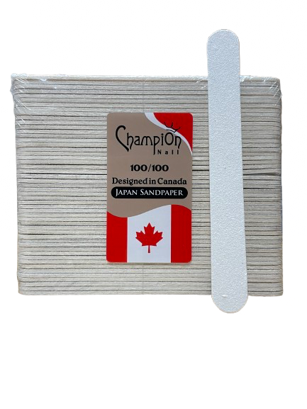 Mini Nail File - Champion Disposable | Zebra 100/100 Grit (50 Pcs) | - CM Nails & Beauty Supply