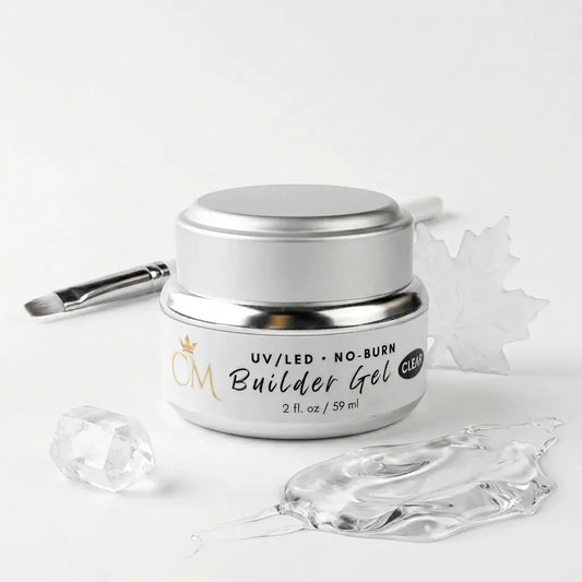 CM Builder Gel - No Heat, No Burn | Clear 2 oz LED/UV Gel - CM Nails & Beauty Supply