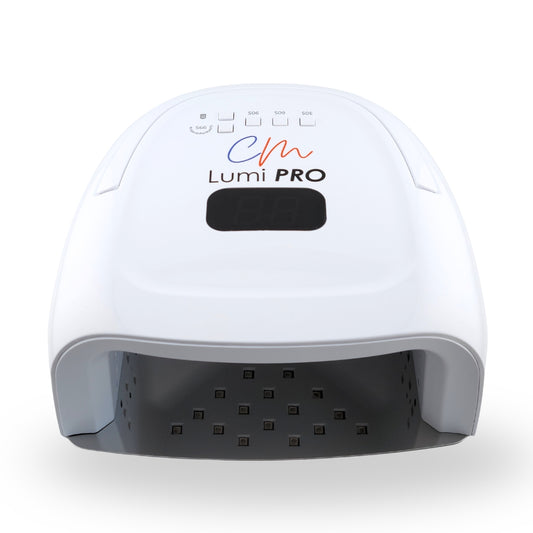 CM Lumi Pro 64W LED/UV rechargeable nail lamp with wireless design and removable tray for manicures and pedicures