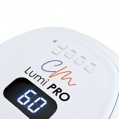 Portable wireless CM Lumi Pro 64W LED/UV gel nail lamp with durable metal body and low heat mode