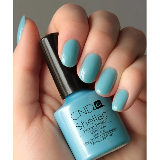 CND Shellac - Azure Wish manicure