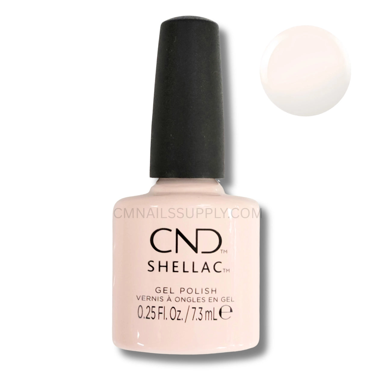 CND Shellac gel nail polish Bouquet (0.25 oz) in a pale pink shade, shown in a 0.25 fl.