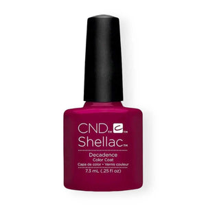 CND Shellac - Decadence gel polish bottle on white background sold at CM Nails Supply in Canada