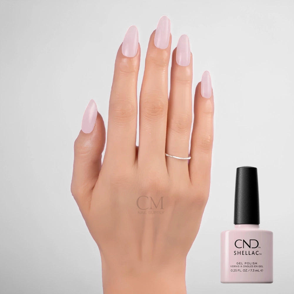 CND Shellac Gel Polish Backyard Nuptials manicure with bottle image