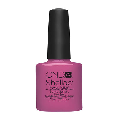 CND Shellac Sultry Sunset gel polish bottle purple pink nail polish colour sold in canada