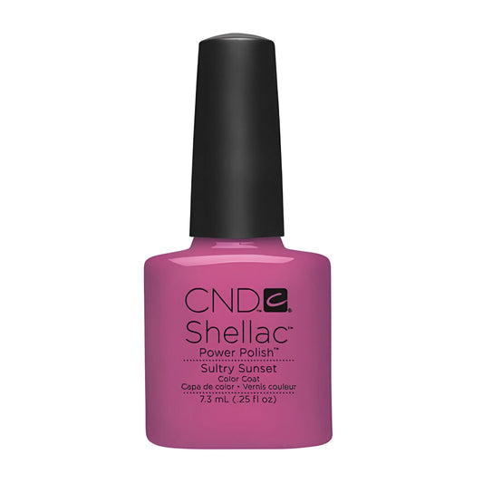 CND Shellac Sultry Sunset gel polish bottle purple pink nail polish colour sold in canada