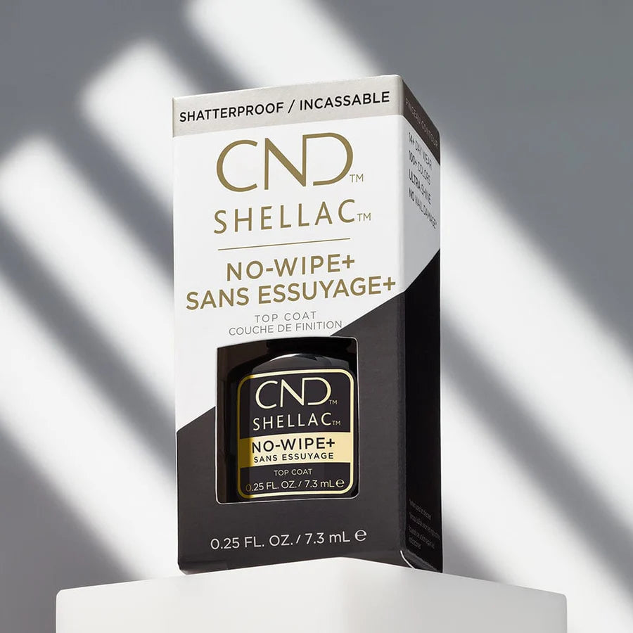 CND Shellac No Wipe+ Top Coat 12.5 ml – up to 3 weeks high-gloss chip-resistant finish – buy online in Canada | CM Nails Supply