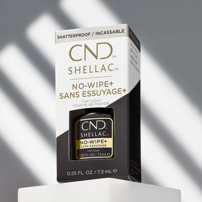 CND Shellac No Wipe+ Top Coat 12.5 ml – up to 3 weeks high-gloss chip-resistant finish – buy online in Canada | CM Nails Supply