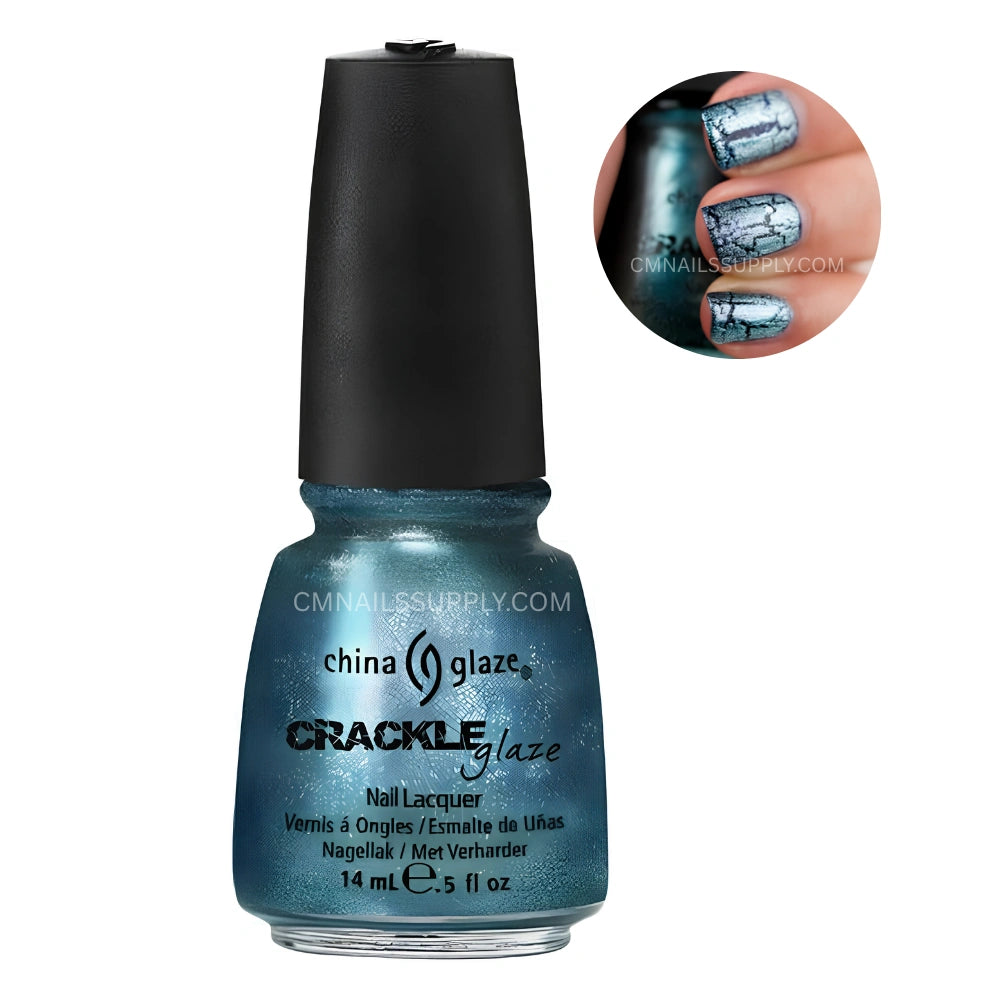 China Glaze Crackle | 1047 Oxidized Aqua | Nail Lacquer - CM Nails & Beauty Supply