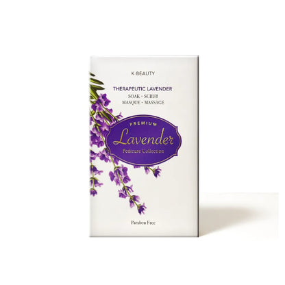 K-Beauty Premium Lavender Pedicure Collection packaging on a white background