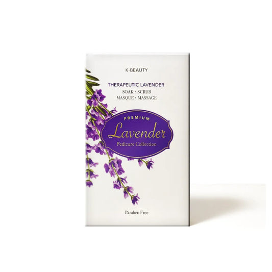 K-Beauty Premium Lavender Pedicure Collection packaging on a white background
