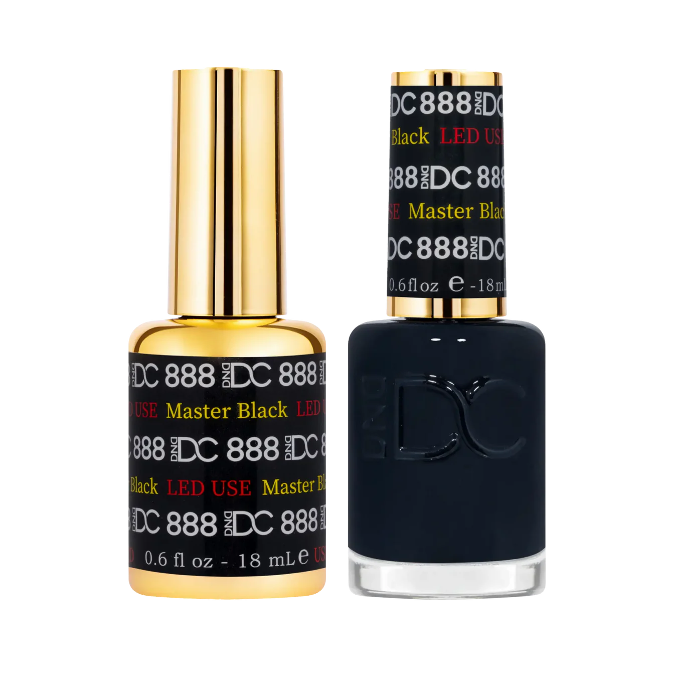 DC Master Black #888 - Gel Polish & Lacquer Duo