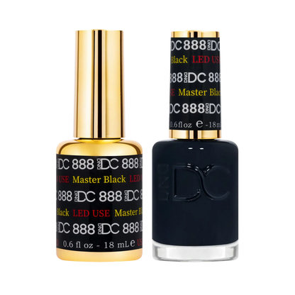 DC Master Black #888 - Gel Polish & Lacquer Duo