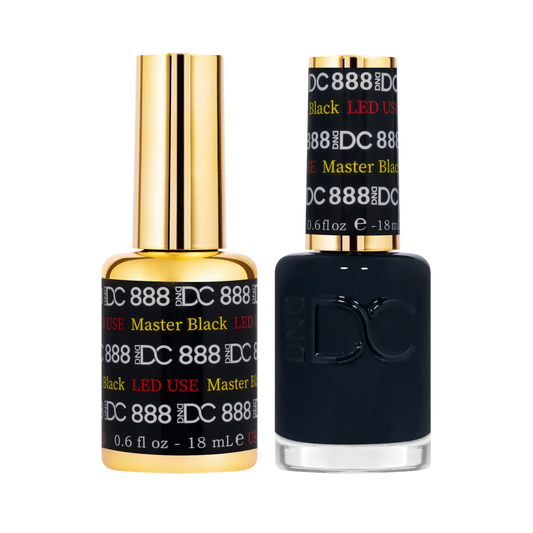 DC Master Black #888 - Gel Polish & Lacquer Duo