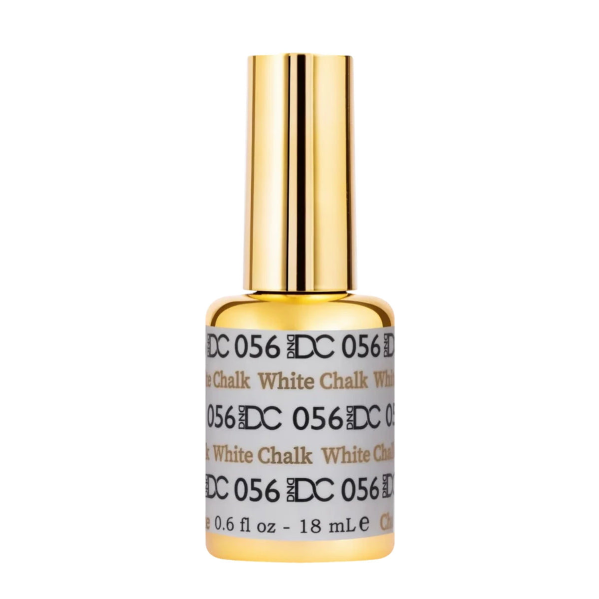 A bottle of DC White Chalk White Gel Nail Polish in shade 056