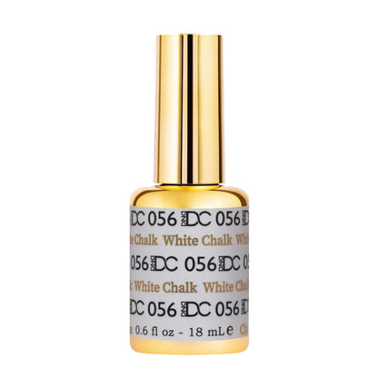 A bottle of DC White Chalk White Gel Nail Polish in shade 056