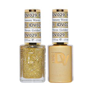 DIVA #029 Golden Treasure Waves - Diva Duo Gel & Lacquer - CM Nails & Beauty Supply