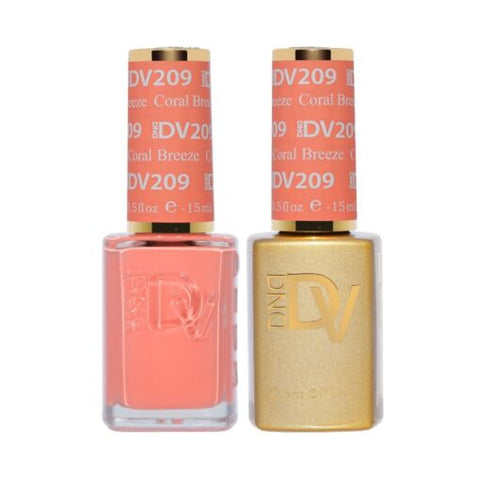 DND Duo Gel &  Lacquer Diva #209 Coral Breeze