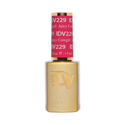 DIVA Juicy Cowgirl #229 gel polish duo bottle set showing gel polish for salon-quality nails