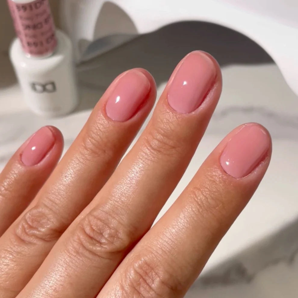 DND Rosy Pink 891 nail polish and gel combo, DND Gel Canada, DND polish Canada