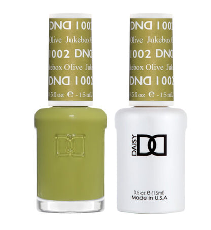 DND Jukebox Olive #1002 - Gel & Nail Lacquer Duo - CM Nails & Beauty Supply