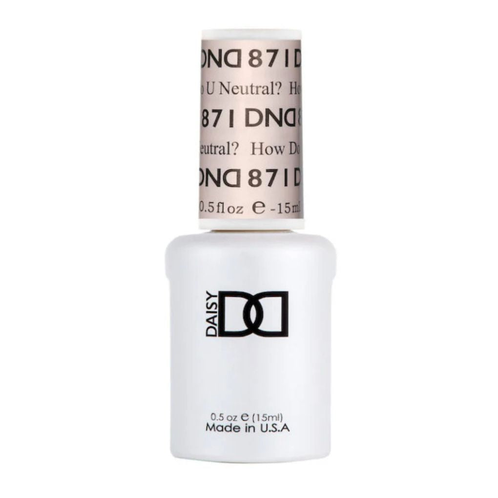 DND How Do U Neutral #871 - Soak-Off Gel Polish - CM Nails & Beauty Supply