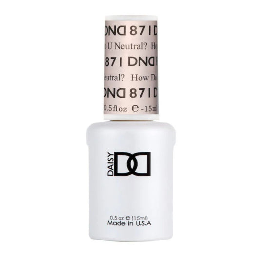 DND How Do U Neutral #871 - Soak-Off Gel Polish - CM Nails & Beauty Supply