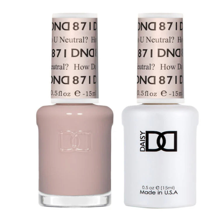 DND How Do U Neutral #871 - Gel & Lacquer Duo - CM Nails & Beauty Supply