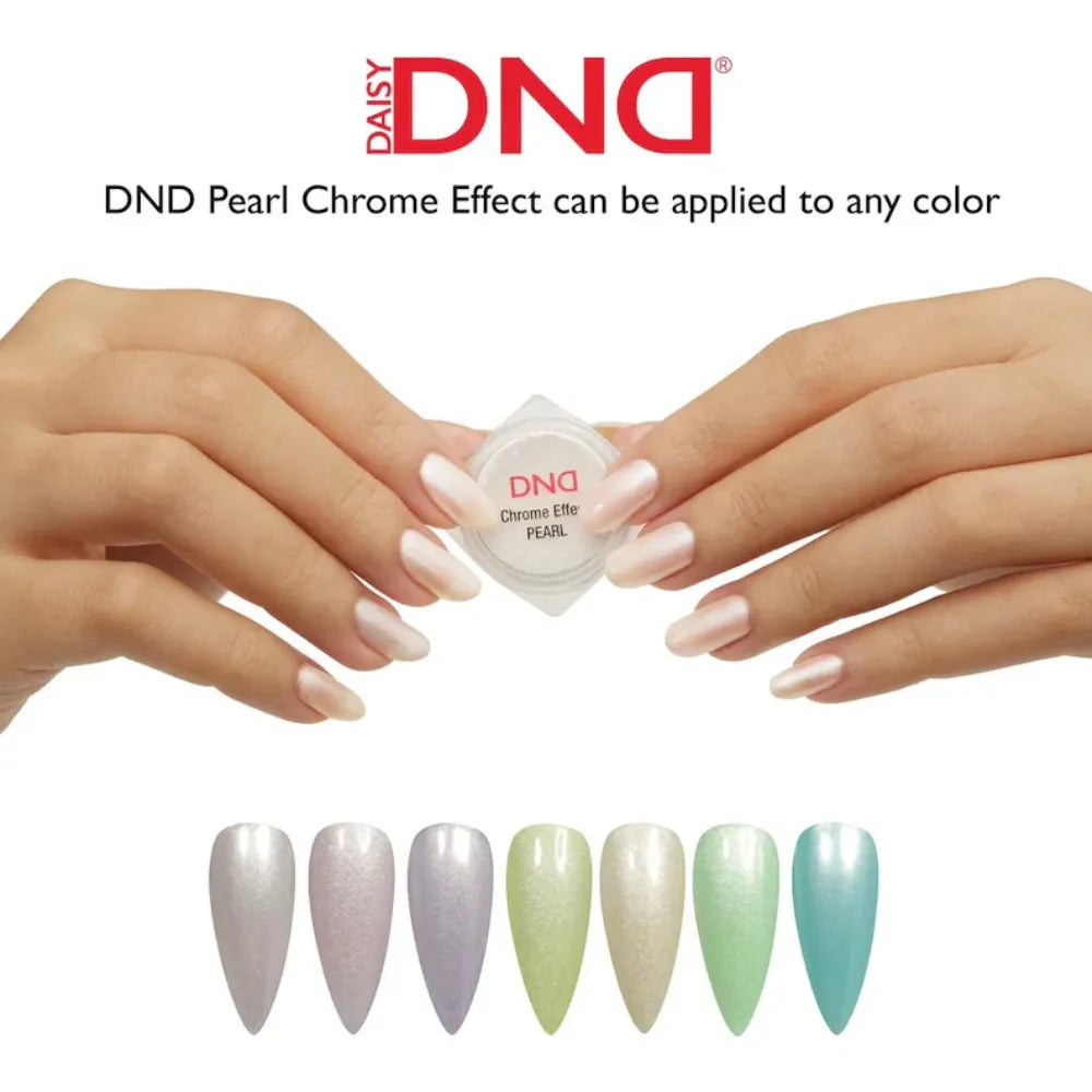 DND Chrome Effect White Pearl #01 - CM Nails & Beauty Supply