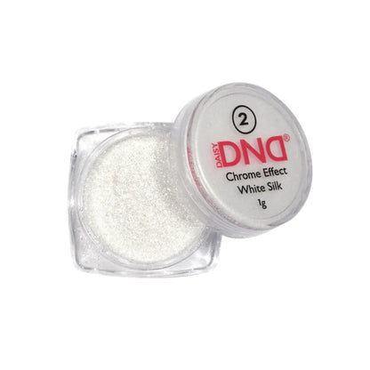 DND Chrome Effect White Silk #02 - CM Nails & Beauty Supply