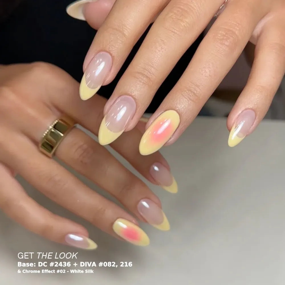 DND Chrome Effect White Silk #02 - CM Nails & Beauty Supply